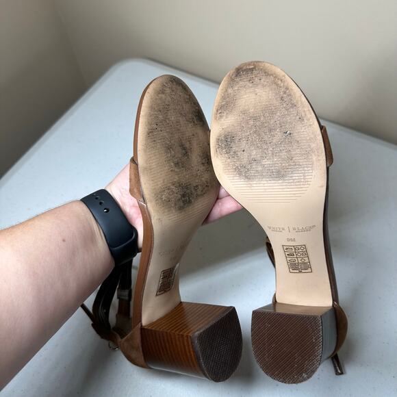 White House Black Market Women's Margot Whisky Heeled Strappy Sandals Size 9 - Picture 8 of 16